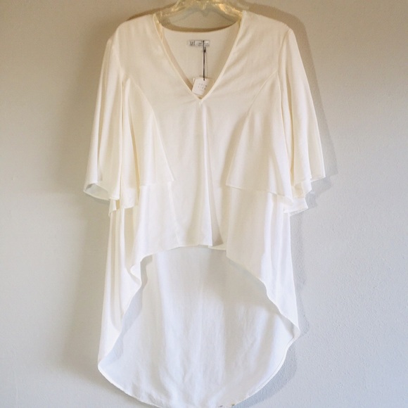 Zara Tiered Top High Low Tunic Oversized Top White - Picture 2 of 8